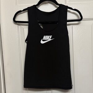 Nike Women's Black and White Tank Top